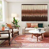 Yarn Wall Hanging Large Art Terracotta Macrame Boho Decor Tapestry Retro Industrial Farmhouse Living | Etsy (US)