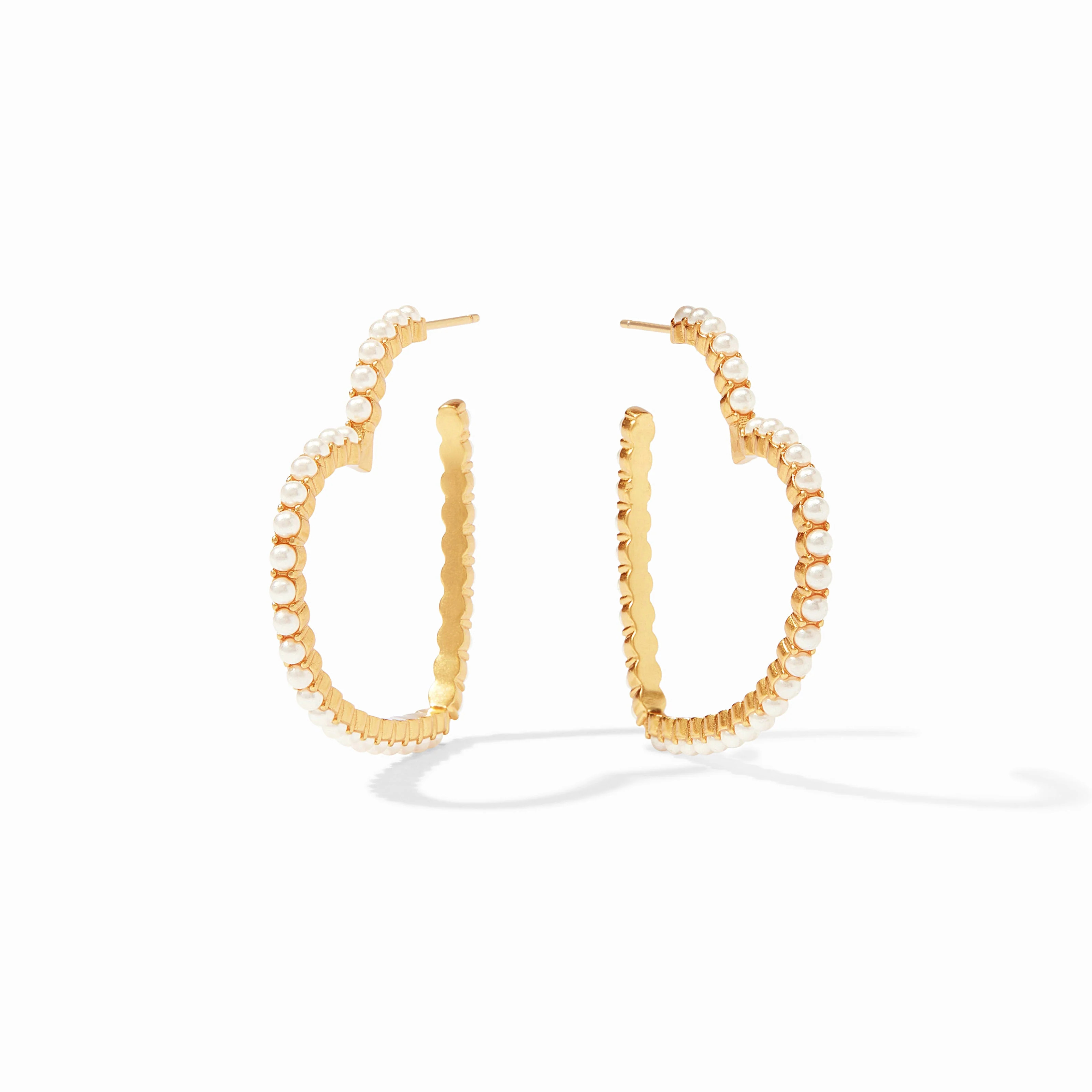 Esme Heart Pearl Hoop Earrings | Julie Vos | Julie Vos