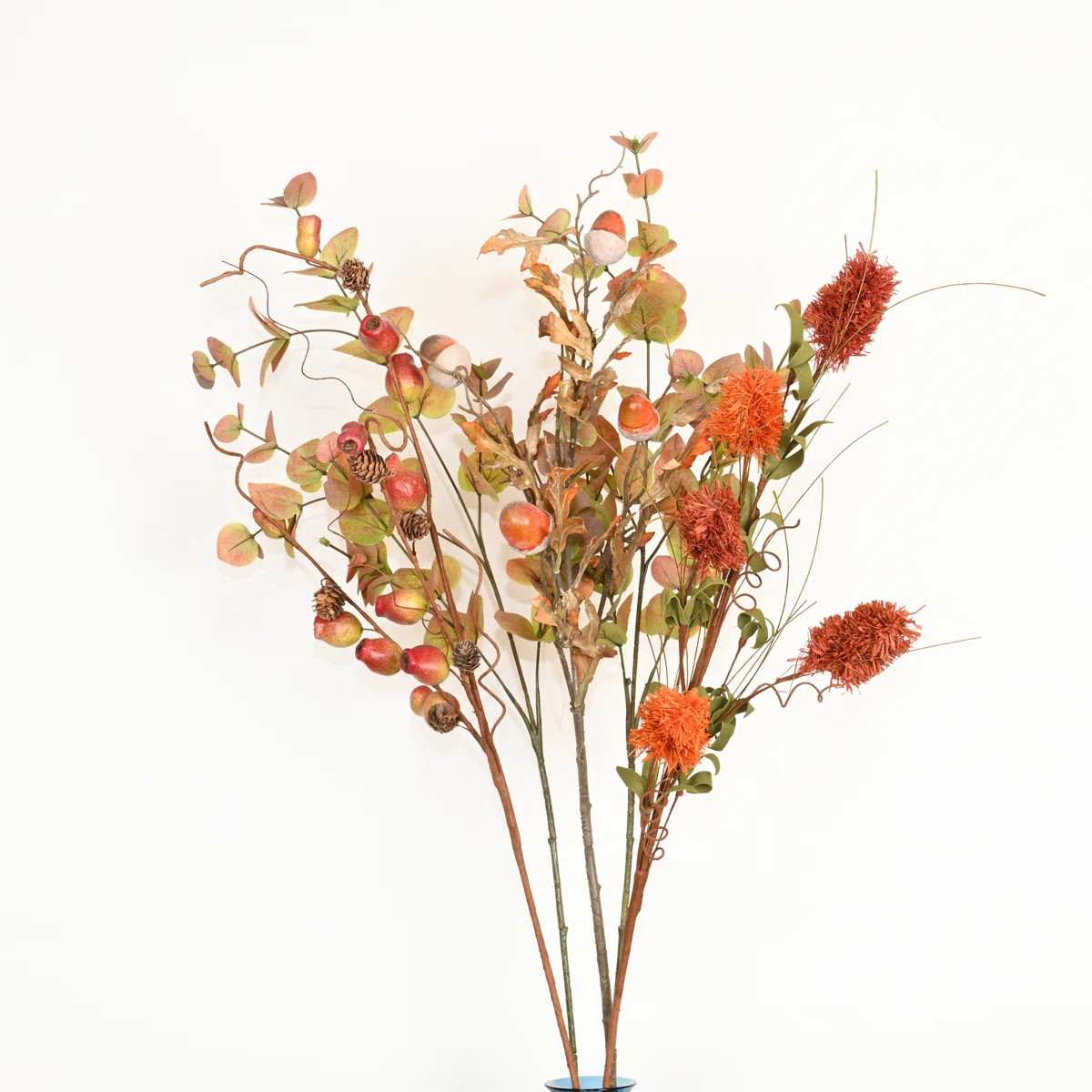 36" Artificial Acorn Pomegranate Pinecone Foliage Branch Fall Winter Floral Arrangements, Faux Le... | Wayfair North America
