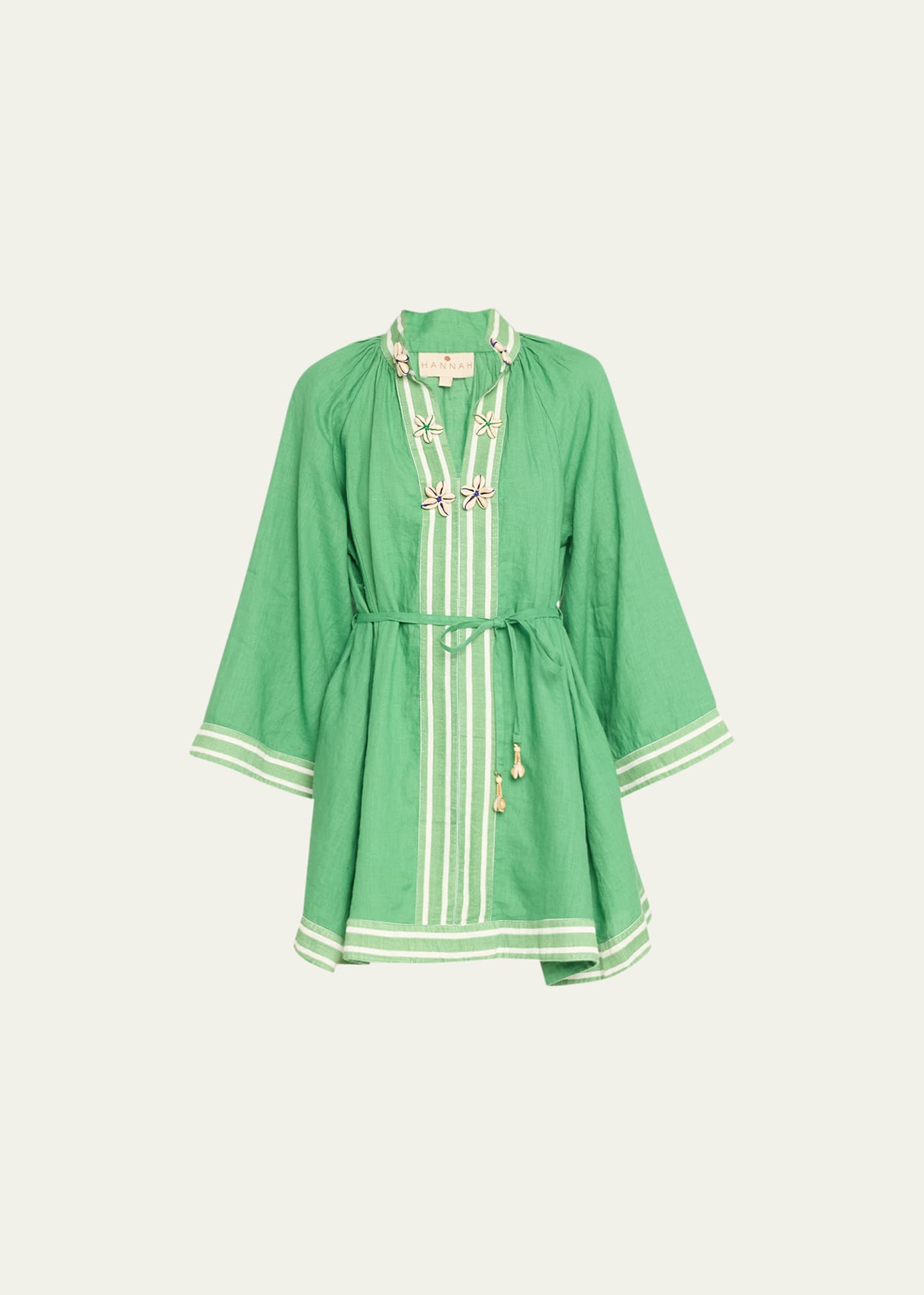 Hannah Artwear Lumi Embroidered Linen Mini Dress | Bergdorf Goodman