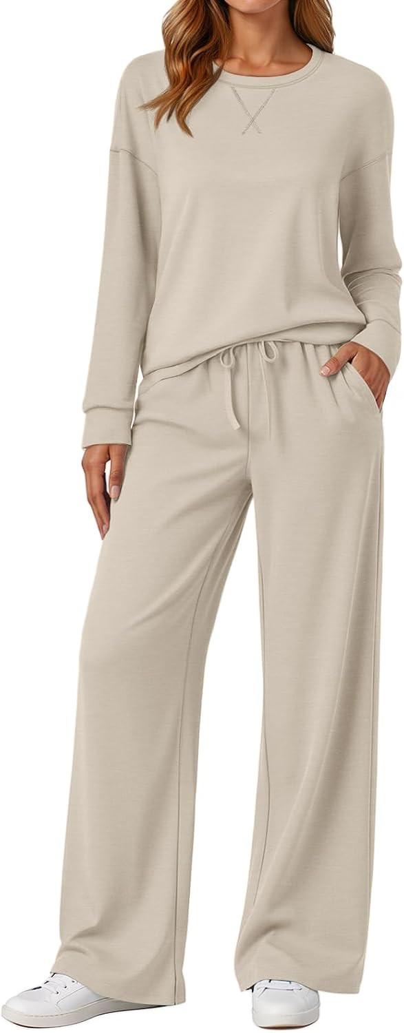 AUTOMET Womens Sweatsuits 2 Piece Lounge Pant Sets | Amazon (US)