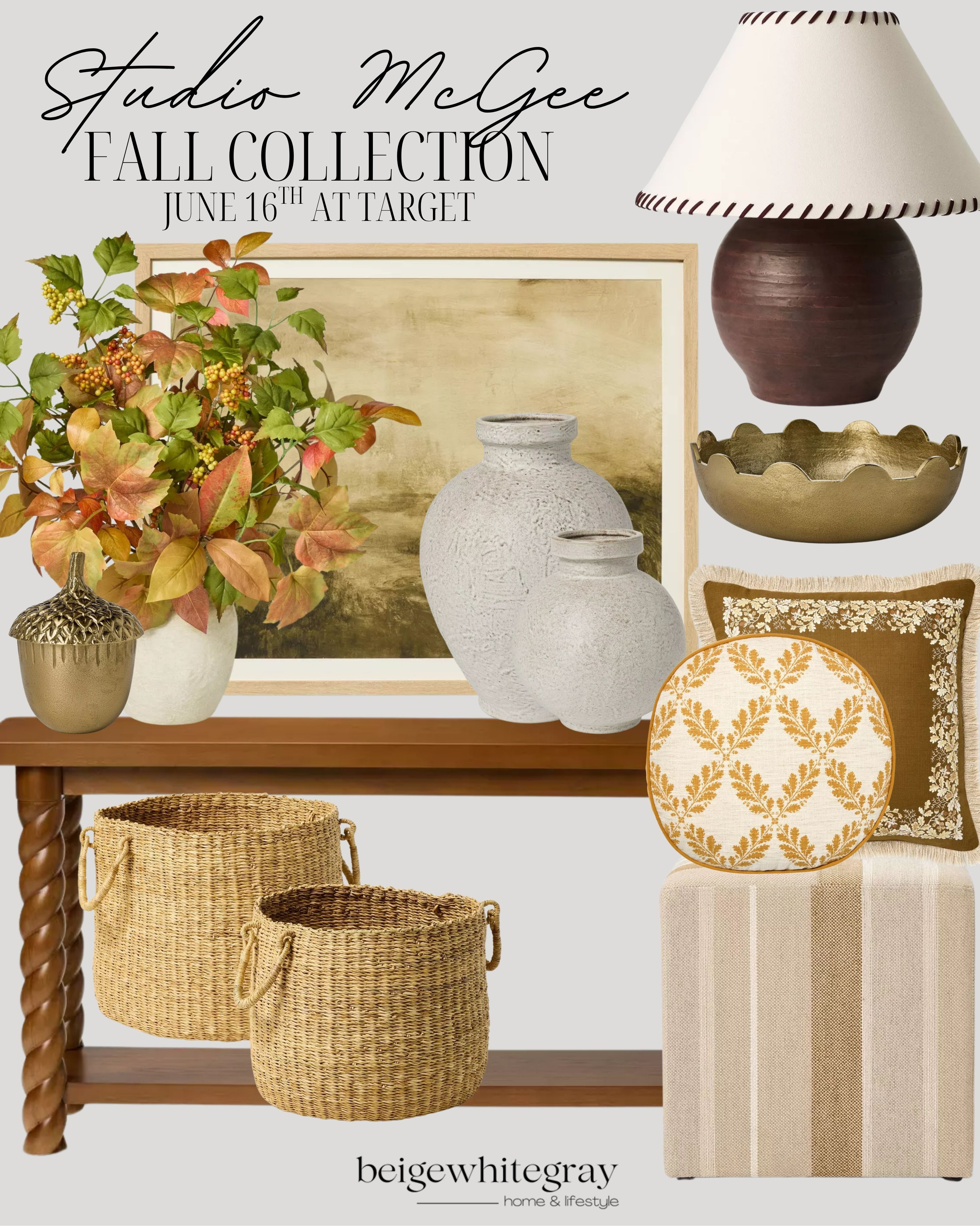 Studio McGee Fall Collection at Target! Available June 16th!
Target Home / Studio McGee Fall / Studio McGee Furniture / Studio McGee Decor / Brass Pumpkins / Earth Tones / Vintage Framed Art / Cozy Throw Blankets / Textured Throw Pillows / Faux Fall Foliage / Amber Glass Vases / Rattan Baskets / Woven Pumpkins / Terracotta Planters / Moody Decor / Fluted Candle Holders / Dried Floral Arrangements / Pumpkin-Scented Candles / Linen Tablecloths / Moody Fall Wreaths / Neutral Doormats / Ceramic Mugs / Velvet Accents / Wooden Bead Garlands / Layered Area Rugs / Soft Knit Poufs / Autumn-Inspired Wall Art / Gold Lanterns / Rustic Wooden Trays / Boucle Furniture / Modern Organic Home / Neutral Home Decor / Fall Home /  

 

#LTKSeasonal #LTKHome #LTKStyleTip
