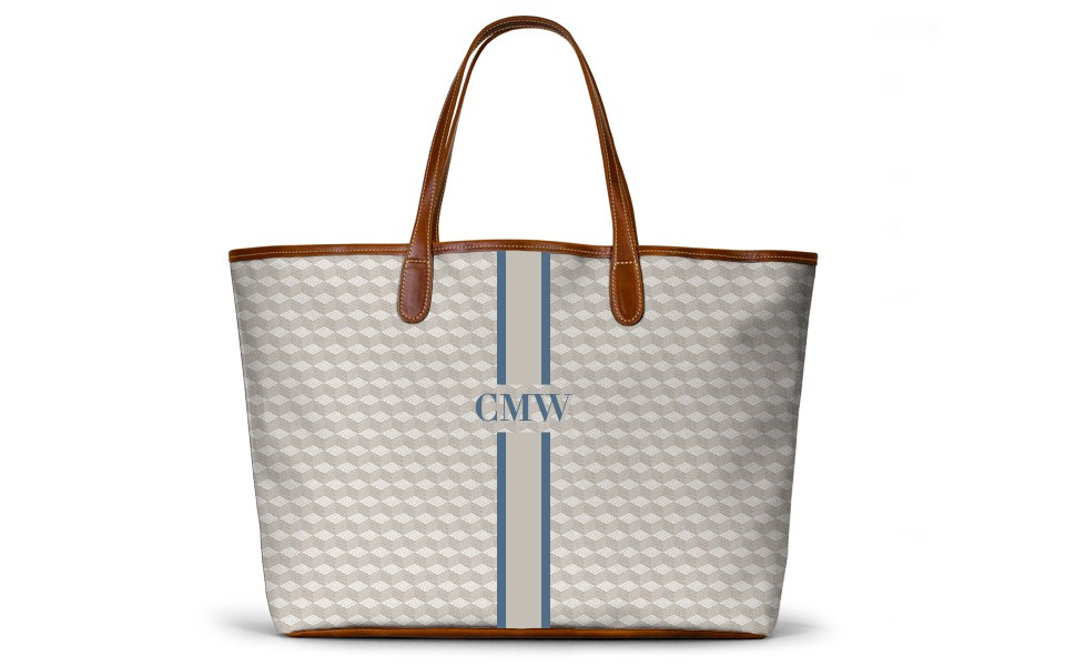 St. Anne Tote - Monogram Stripe | Barrington Gifts