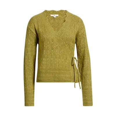 BP. Pointelle Wrap Sweater in Olive Eyes at Nordstrom, Size X-Small | Nordstrom