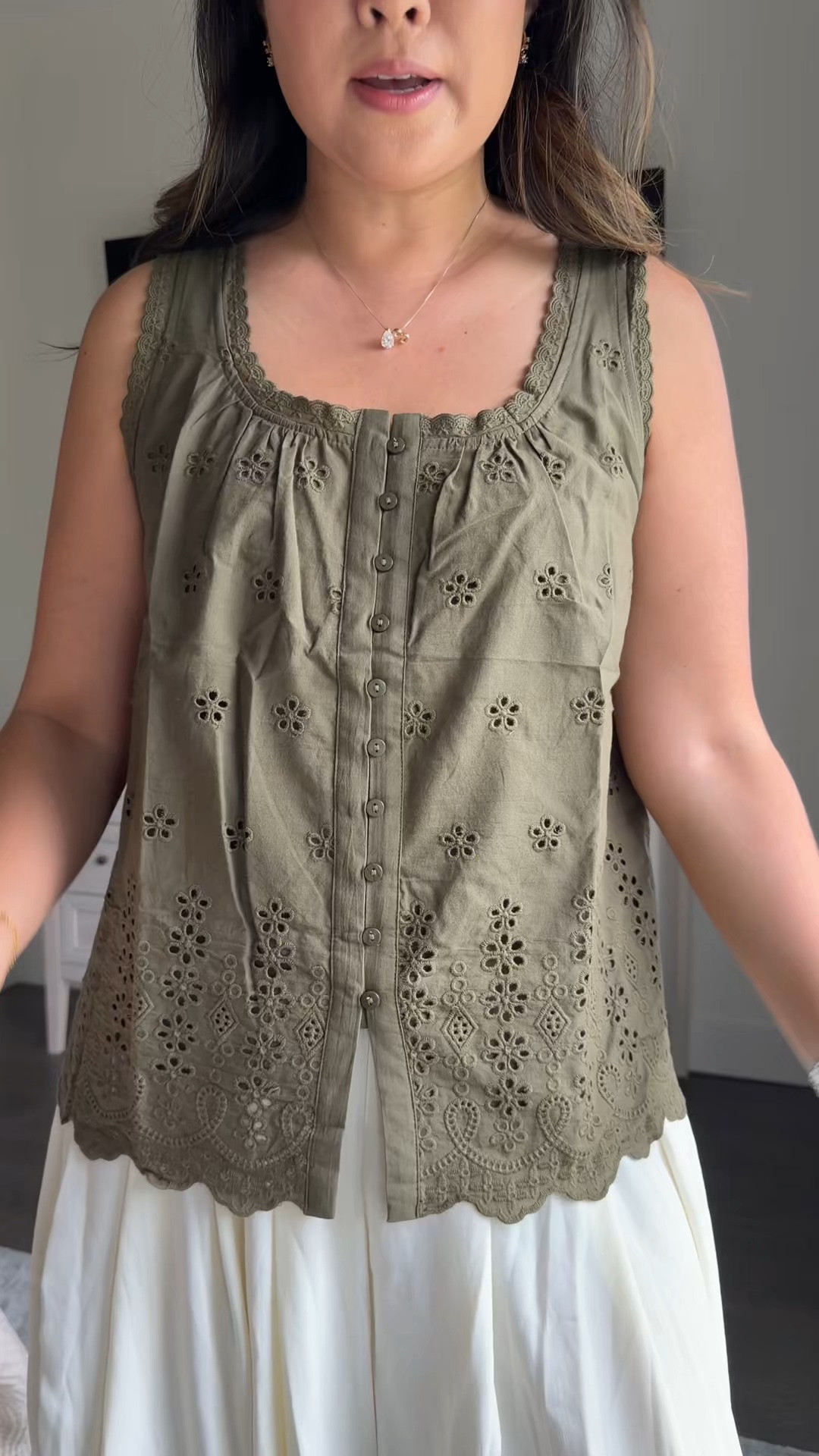 Amazon fall transition outfit // eyelet top 

Wearing a small in top
Medium in pants

#LTKootd #LTKSeasonal #LTKOver40