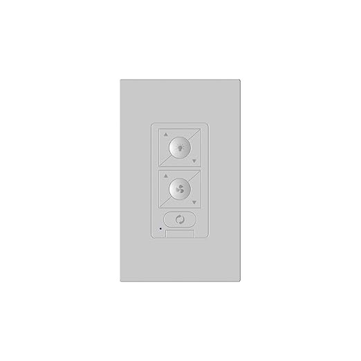 WAC Lighting 6-Speed Bluetooth Ceiling Fan Wall Control with Single Pole Wallplate in White | Amazon (US)