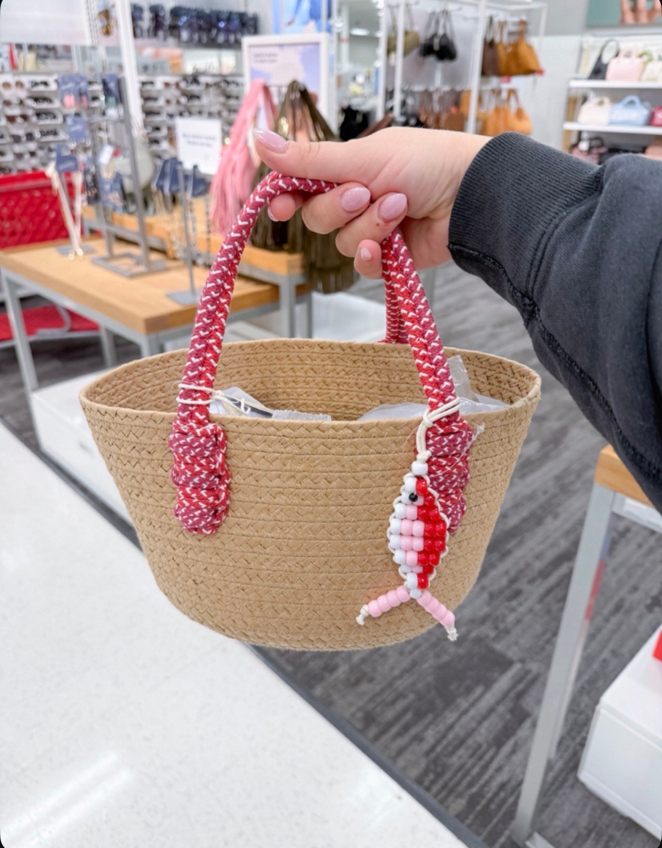 This straw mini tote is too cute! Obsessed with the braided handles and the fish charm details! 

#Target #TargetFinds #TargetStyle #ToteBag #SummerAccessories 

 #LTKootd #LTKSwim #LTKTravel
