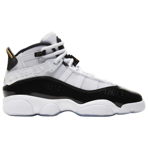 Boys Jordan 6 Rings - Boys' Grade School Basketball Shoe Black/Metallic Gold/White Size 07.0 | Kids Foot Locker (US)