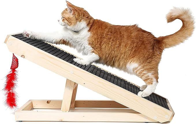 Alpha Paw - Original Natural Wood ScratchyRamp - Cat Scratcher Ramp - Extra Durable - No Assembly... | Amazon (US)