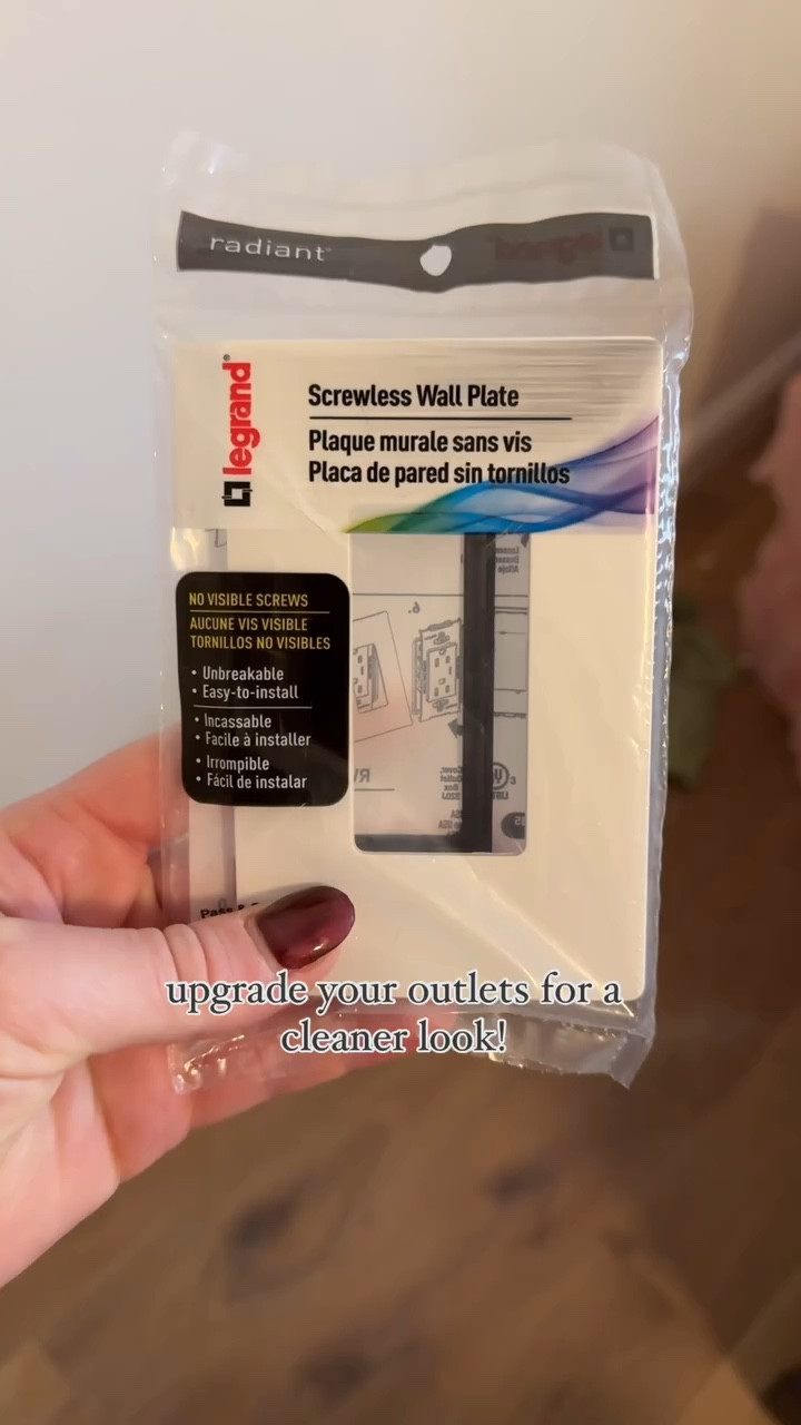 An easy aesthetic upgrade I like to make with any renovation is swapping out the outlets and switches for a screwless faceplate. IMO it’s a cleaner, more modern look that is one of those subtle enhancements to a space, like a new door handle. I feel like a paddle switch just looks better than a toggle switch, but maybe I’m a little crazy (it’s ok, I know I am 😂)!

You’ll need to get rectangular switches and outlets, which are sold online or at any major home improvement store. We always use @legrandna (not sponsored)! There are multiple options for colors as well if you don’t want to go the traditional white route. 

For the sake of time I’m not showing you how to change the actual outlet/switch here- a quick YouTube search can show you that! 

All you’ll need is a Philips screwdriver for this project. Once you’ve swapped out the outlet or switch, the black piece screws onto the outlet flanges and acts as the anchor for the faceplate. The faceplate just snaps on. Easy peasy!! (Also should specify - in the video I say “under $4 total”- that would be for what you see here. If you go fancy with USB ports and nightlights etc you’re obviously going to pay more!)

Most of these come in at least 5 finish options as well, linked below!! 


#easydiy #diy #homerenovation #easyhometips #hometips #homeremodel #homestyle #modernhome #upgradedhome #idiyedthat #youcandoit