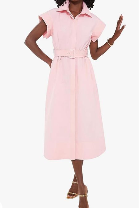 Pink belted midi shirt dress, classic dresses, classic outfits 

#LTKOver40 #LTKWorkwear #LTKFindsUnder50