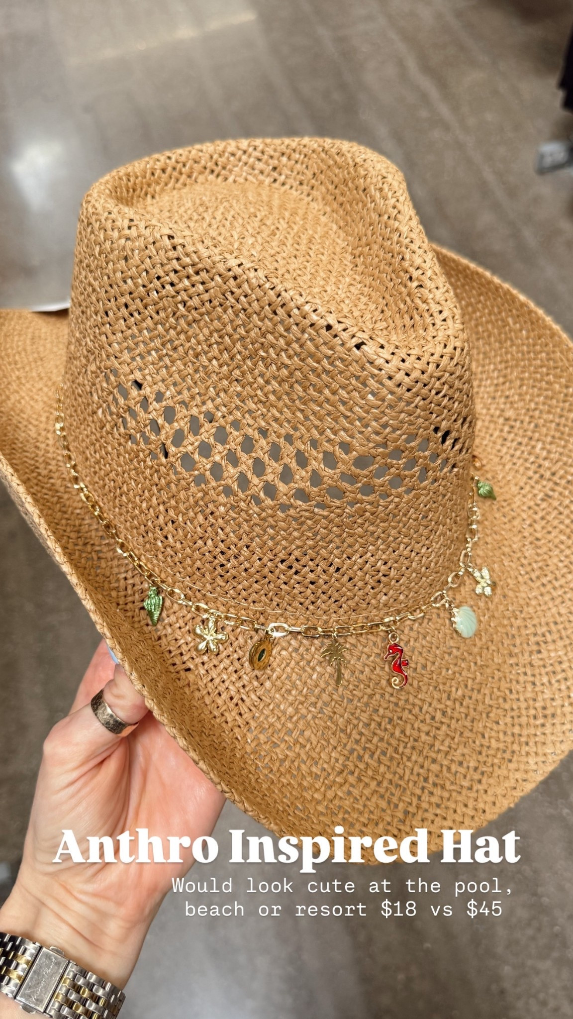 I found an identical hat on Anthro for $58 vs $18. Get the same look without spending more 🙌🏼👀🔗

#LTKSwim #LTKTravel #LTKootd