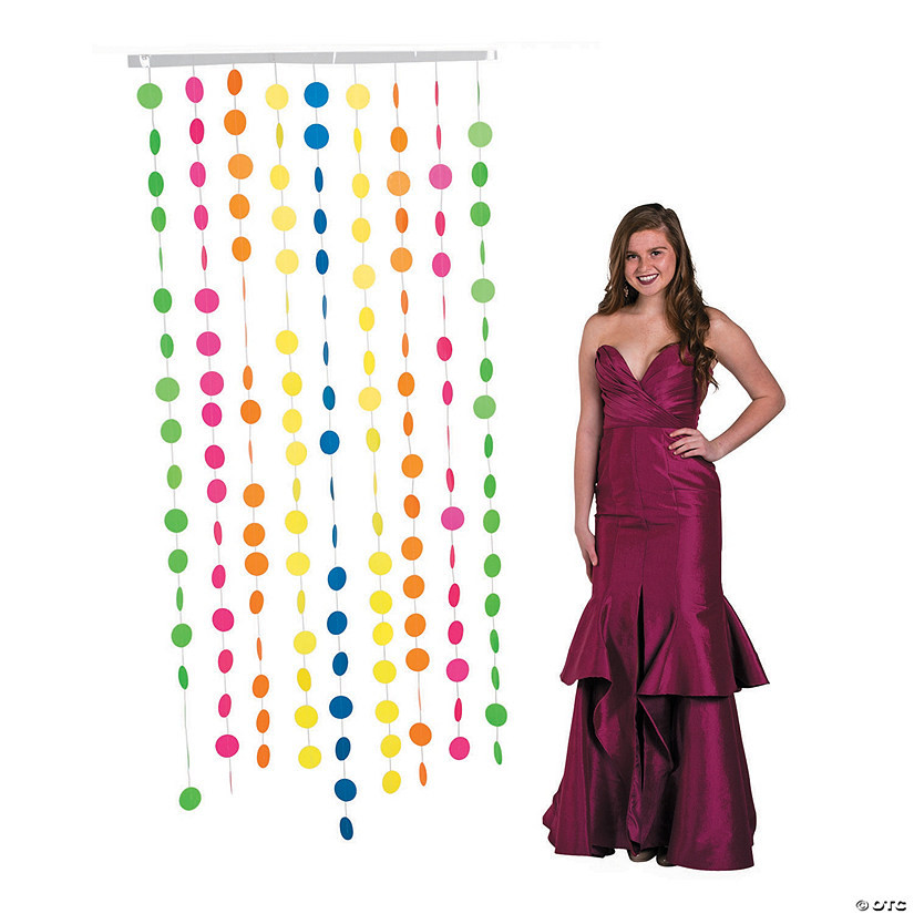 Glow Neon Medallion Hanging Curtain | Oriental Trading Company