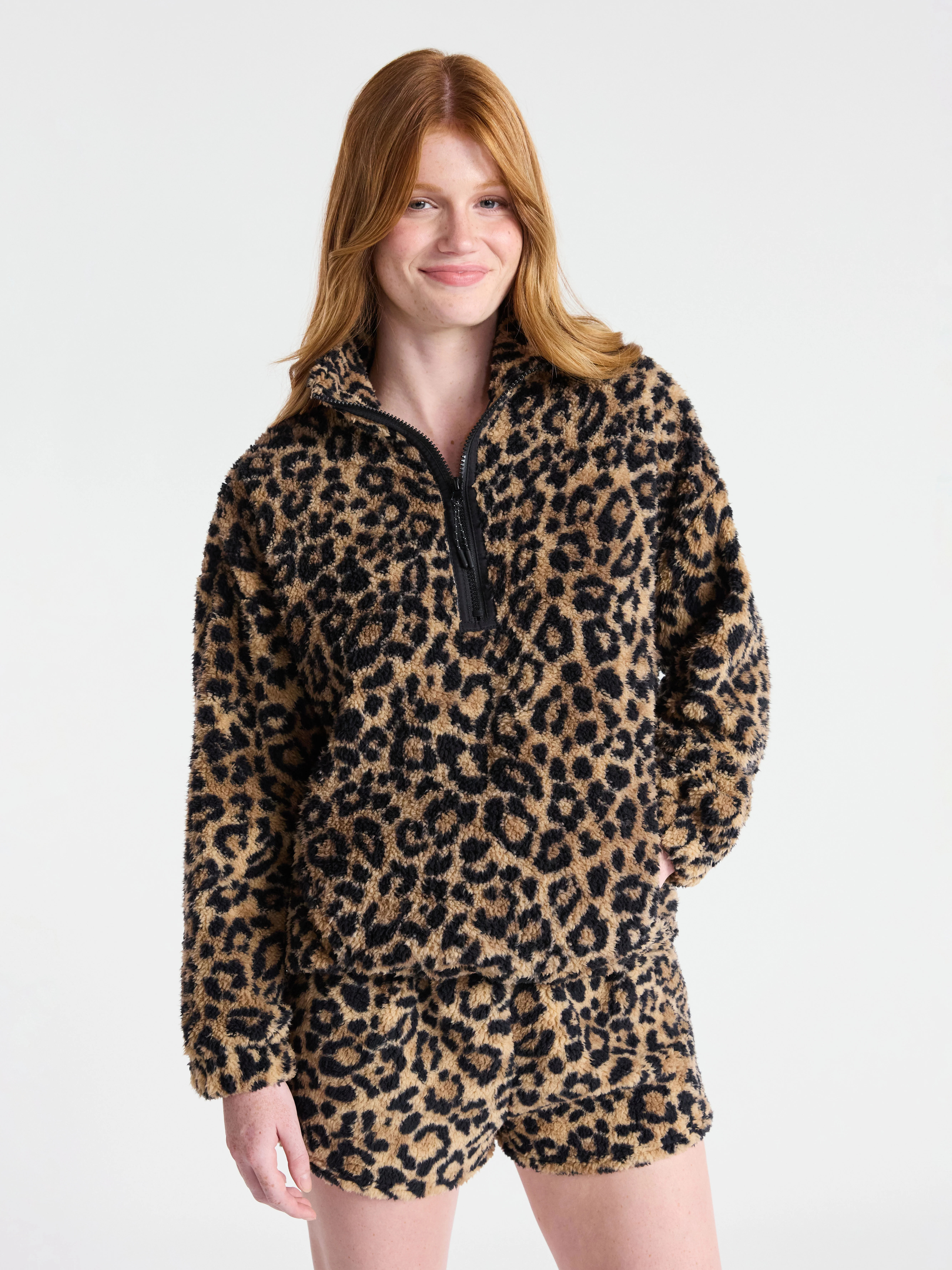 No Boundaries Plush Half-Zip Pullover, Women's | Walmart (US)