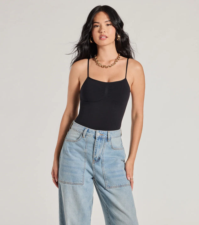 Clean Lines Sleeveless Seamless Knit Bodysuit | Windsor Stores