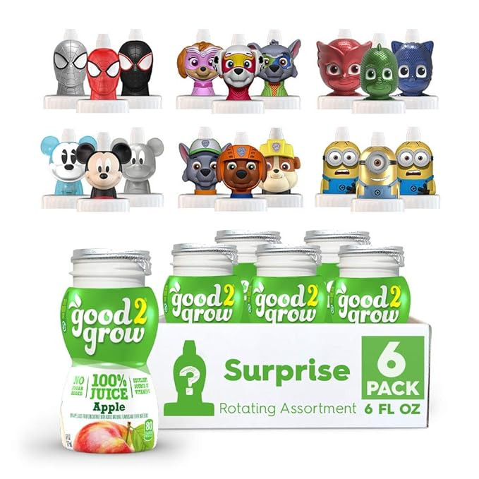 good2grow Surprise Character 6 Pack 100% Apple Juice, Spill Proof Tops, New Characters Available ... | Amazon (US)