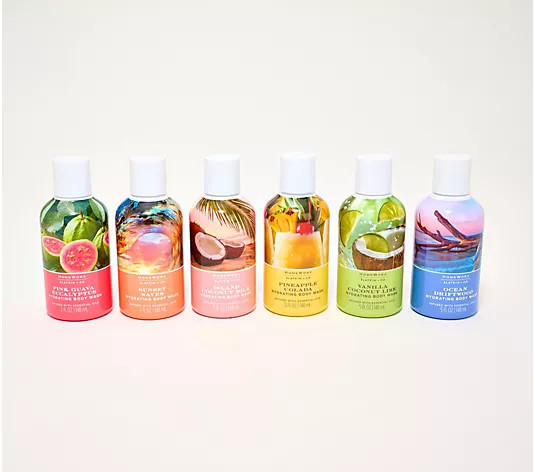 HomeWorx by Slatkin + Co. 6-pc Tropical Tides Body Wash Collection - QVC.com | QVC