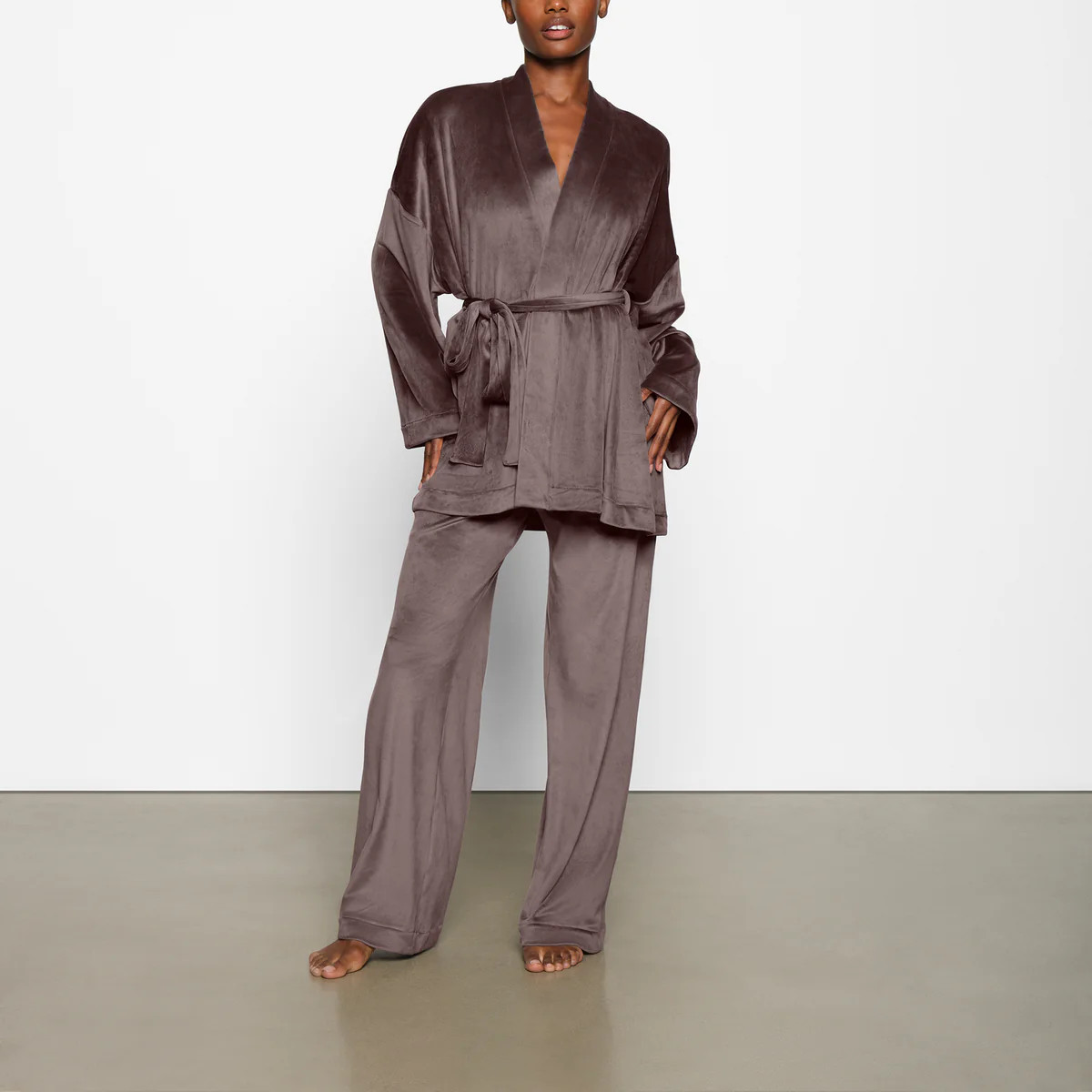 VELOUR WRAP SLEEP SET | SKIMS (US)