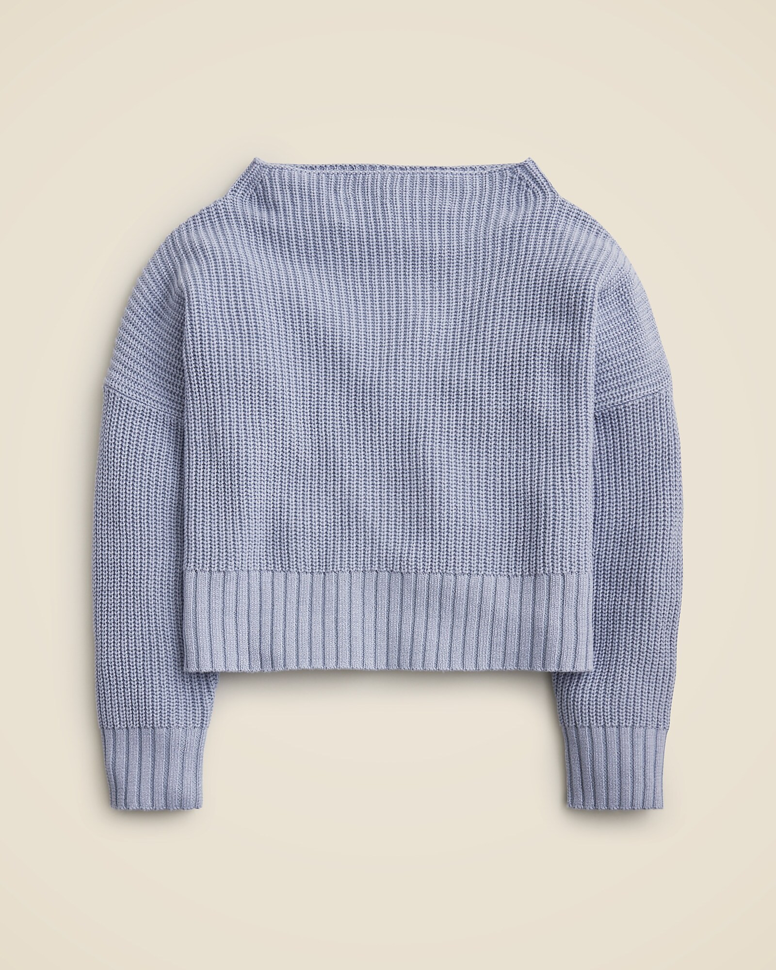Ribbed funnelneck sweater in linen-cotton blend | J. Crew US