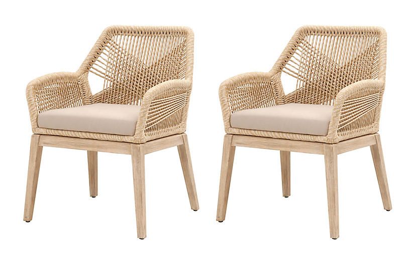 S/2 Easton Armchairs, Sand | One Kings Lane