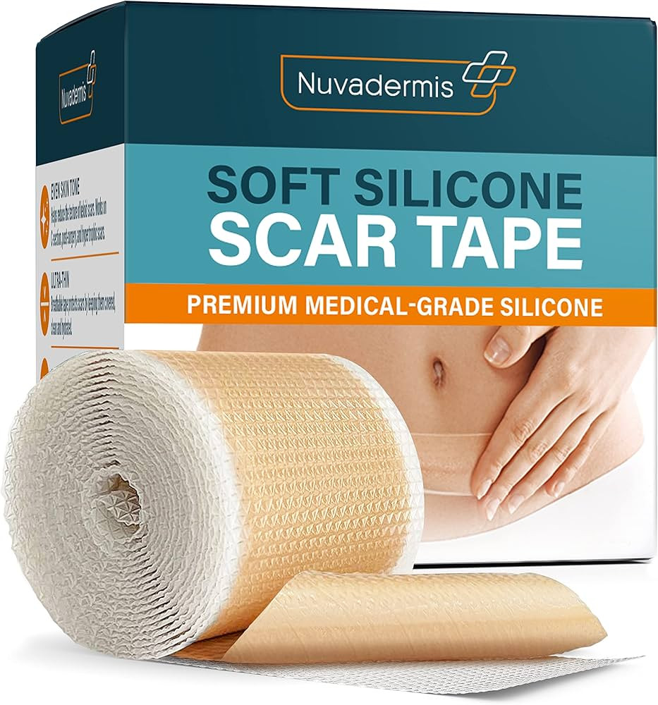 NUVADERMIS Silicone Scar Tape for Surgical Scars - 120" x 1.5" Roll - Extra Long Medical Grade Si... | Amazon (US)