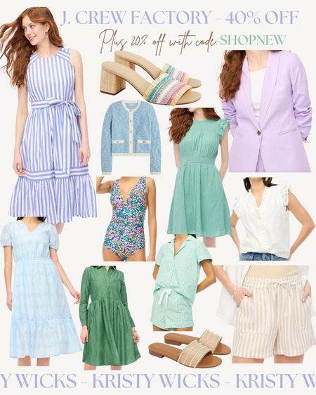 J.Crew Factory sale - 40% off + an additional 20% off at checkout. 🤍 Easter dresses, spring dresses, vacation outfit, spring shoes and more! So many adorable pieces. All on sale 💕

#LTKtravel #LTKsalealert #LTKfindsunder100