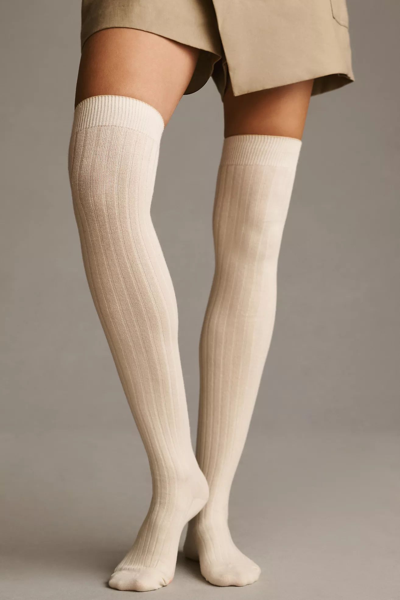 By Anthropologie Over-The-Knee Ribbed Socks | Anthropologie (US)