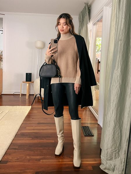 Able patterned sweater with SPANX black leather leggings 

use the discount code WEN15 for 15% off ABLE

Top: XXS/XS
Pants: 00/0
Shoes: 6

#leggings
#leatherleggings
#fallfashion
#fallstyle
#falloutfits
#able  
#booties 
#datenight
#sweater 
#revolve
#spanx  
#workwear
#businesscasual 

#LTKworkwear #LTKSeasonal #LTKstyletip