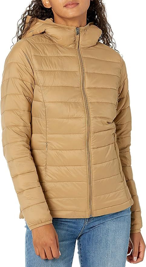 Amazon Essentials Women's Lightweight Long-Sleeve Full-Zip Water-Resistant Packable Hooded Puffer... | Amazon (US)