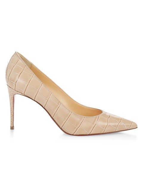 Kate 85 Croc-Embossed Leather Pumps | Saks Fifth Avenue