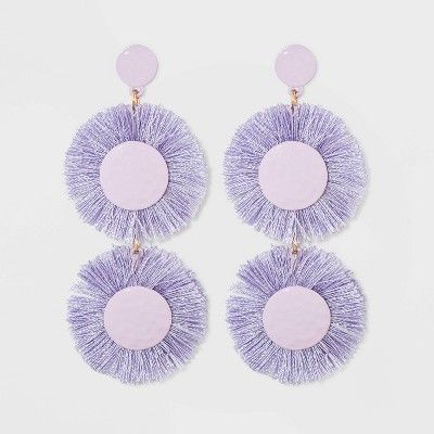 SUGARFIX by BaubleBar Monochrome Fringe Drop Earrings - Lilac | Target