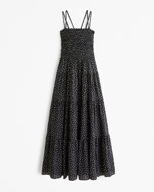 Smocked Bodice Maxi Dress | Abercrombie & Fitch (US)