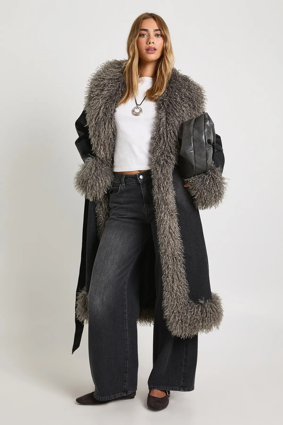Faux Fur Trim Denim Coat | Boohoo.com (UK & IE)
