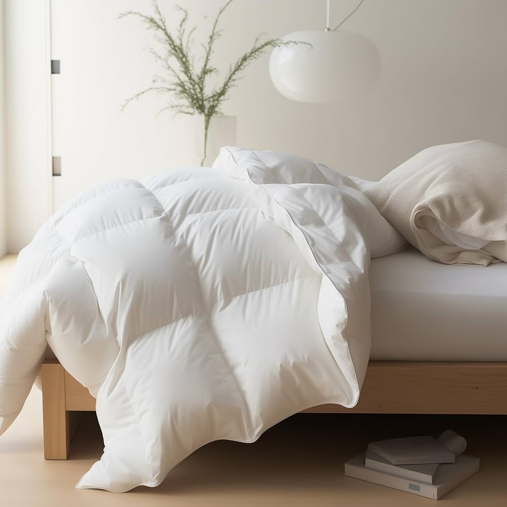 Maple&Stone Feather Down Comforter Queen Size All Season White Down Duvet Insert Ultra Soft 100% ... | Amazon (US)