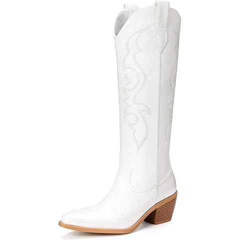 HISEA Rollda Cowboy Boots for Women, Mid Calf Cowgirl Boots with Pointed Toe, Comfortable Western... | Amazon (US)