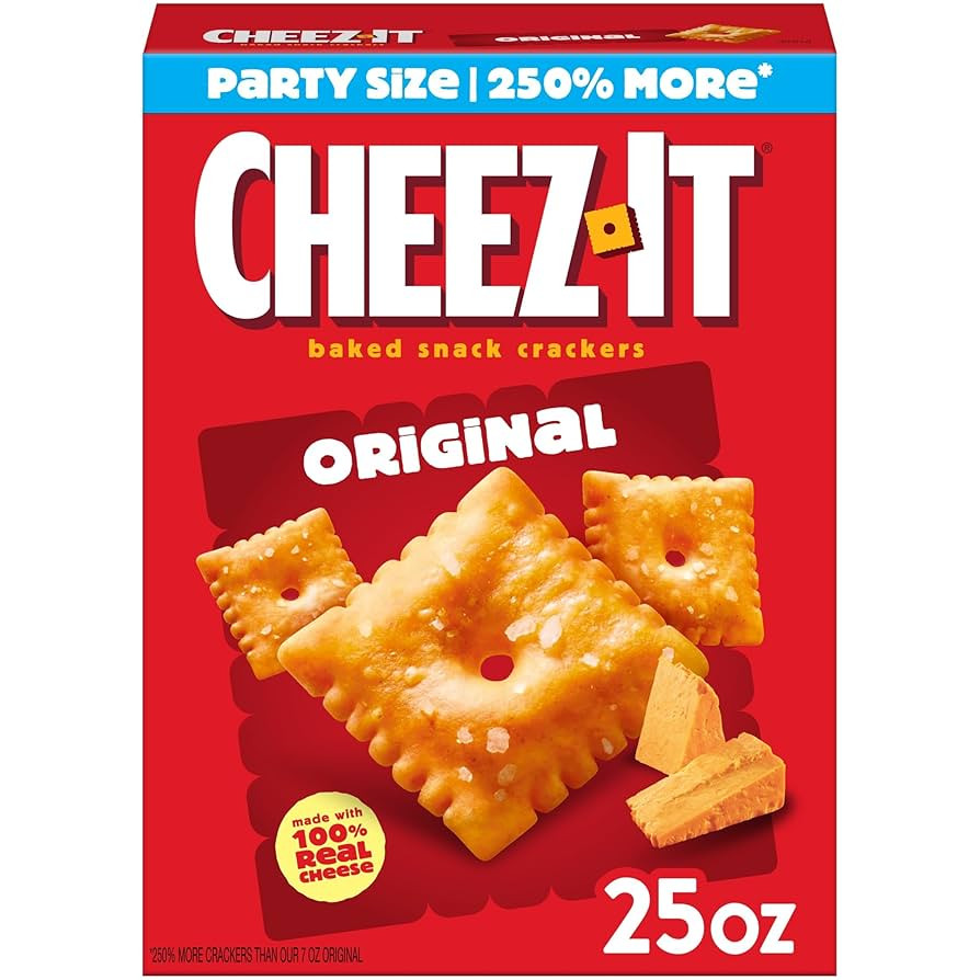 Cheez-It Cheese Crackers, Baked Snack Crackers, Lunch Snacks, Party Size, Original, 25oz Box (1 B... | Amazon (US)