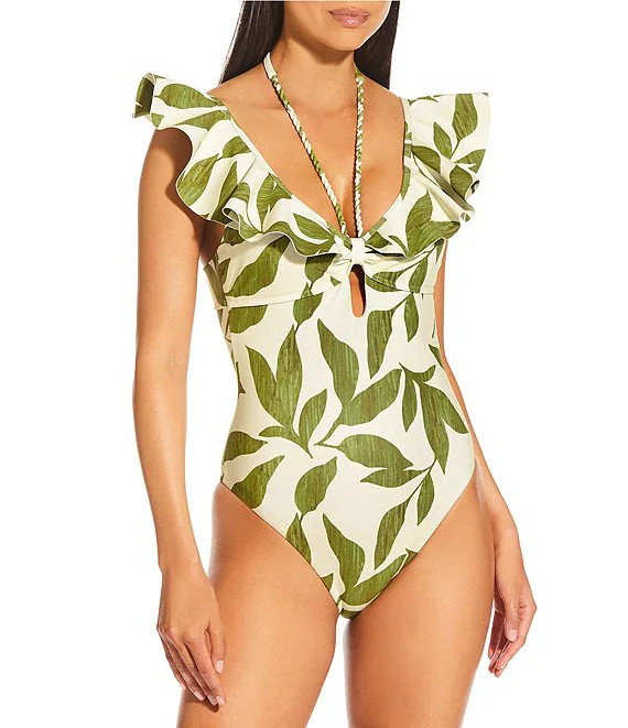 Antonio Melani x M.G. Style Ravello Bonded Ruffle One Piece Swimsuit | Dillard's | Dillard's