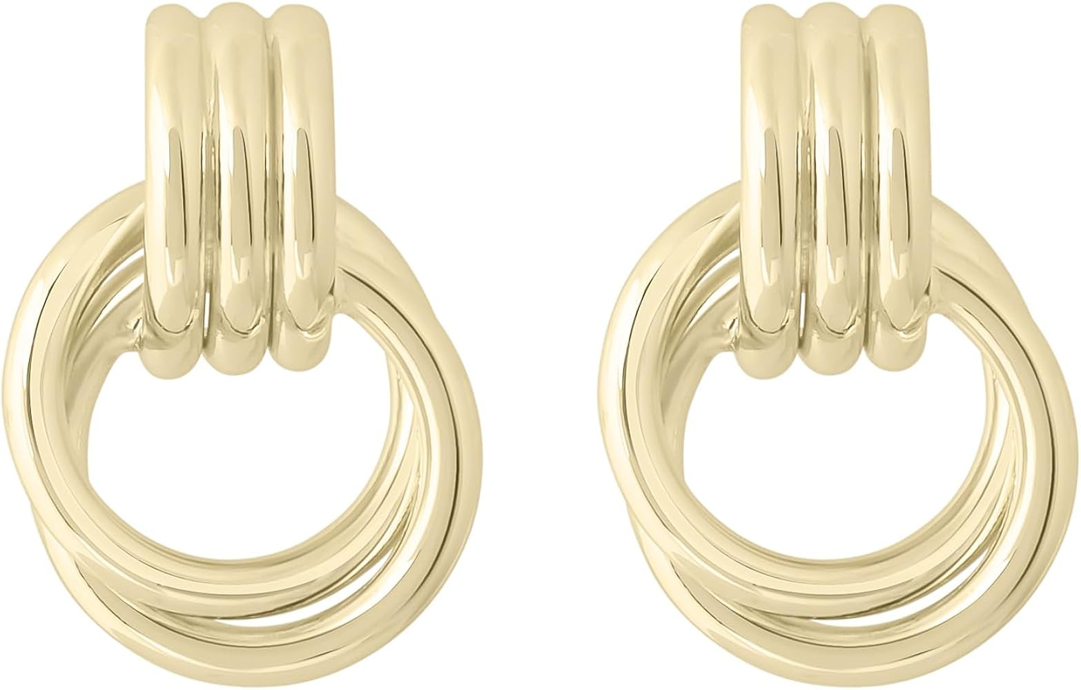 Electric Picks Mini Knocker Earrings - Lightweight Gold Plated 90's Style Women's Earrings, Perfe... | Amazon (US)
