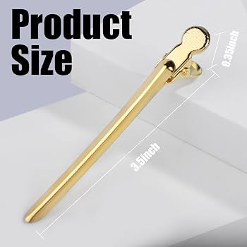 YGDZ 3.5 Inch Metal Duck Billed Clips with Holes - Alligator Curl Clips for Styling, Hair Colorin... | Amazon (US)