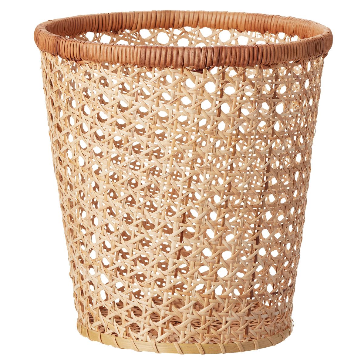 Albany Rattan Trash Can Natural | The Container Store