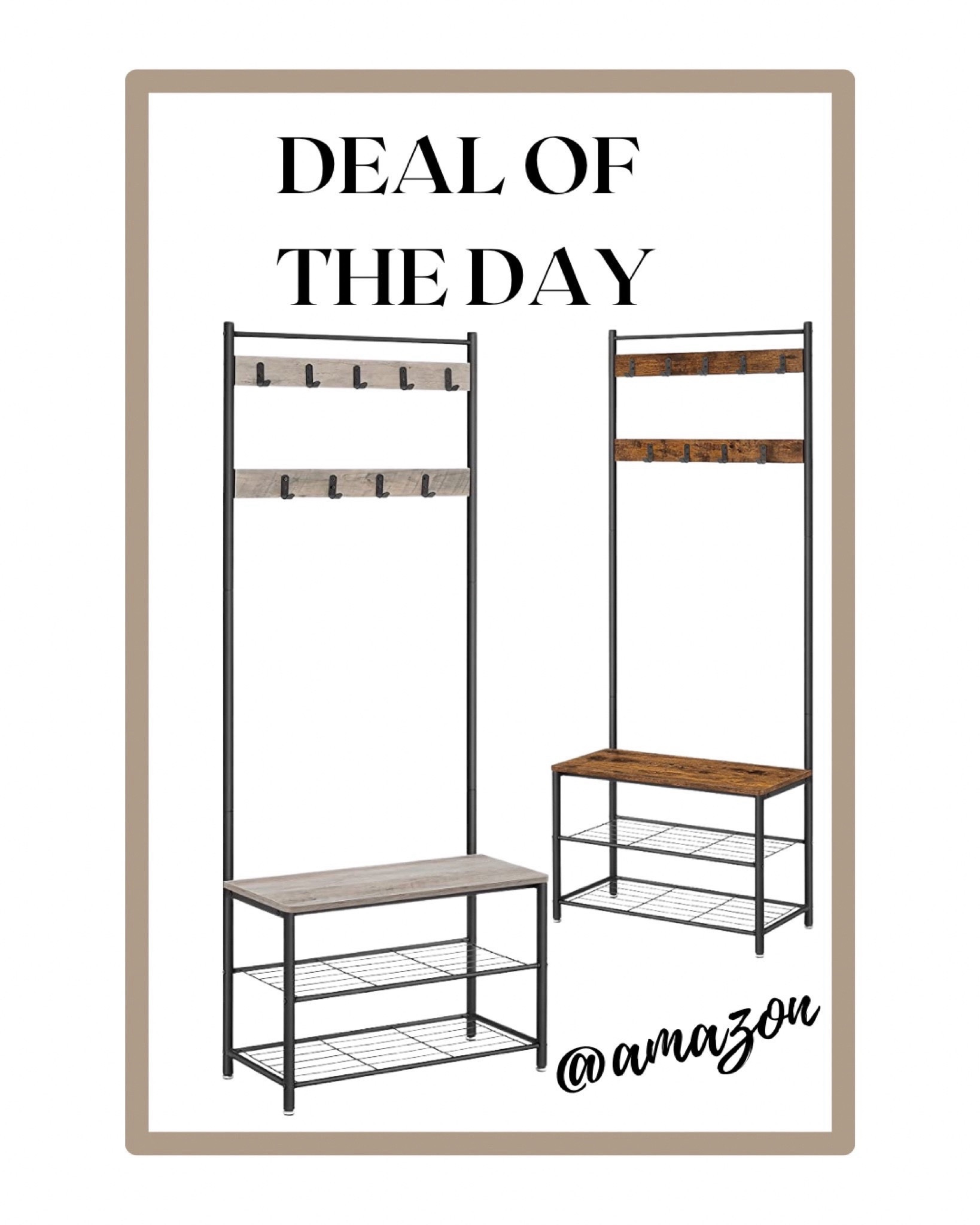 Coat Rack, Shoe Storage Bench, Entryway Bench with Shoe Storage, 3-in-1, Steel Frame, for Entryway 

#LTKhome #LTKshoecrush #LTKsalealert