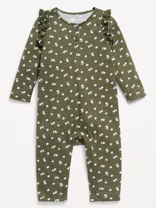 Printed Ruffle-Trim Jumpsuit for Baby | Old Navy (US)