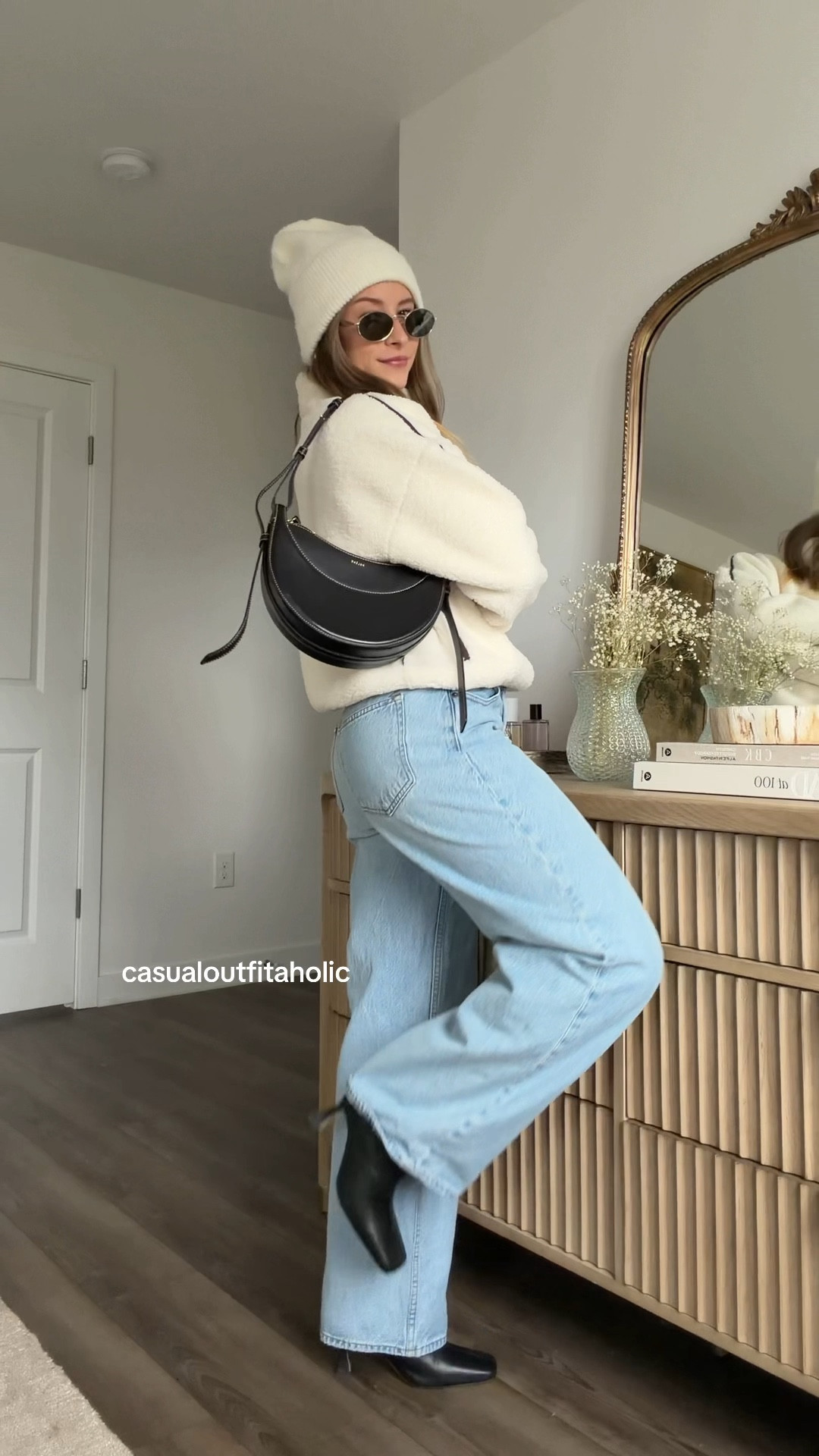 11/24/25 Casual winter outfit inspo ❄️ Linking my Abercrombie low-rise ultra loose jeans, the coziest Abercrombie fleece quarter-zip, my Abercrombie beanie, Tony Bianco black booties, and my Prada sunnies. Neutral, comfy, and perfect for everyday winter dressing. *Use code CYBERAF to get an additional 15% off everything in stores and online at checkout from 11/24/2025-12/1/2025 in US/CA. Excludes clearance and gift cards. See details online.*



#LTKCyberWeek #LTKootd #LTKHoliday