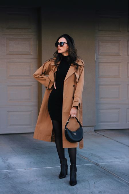 In my Blair Waldorf era 🖤 loving this neutral winter outfit! Wearing an XS in the trench coat 

#LTKstyletip #LTKitbag #LTKSeasonal