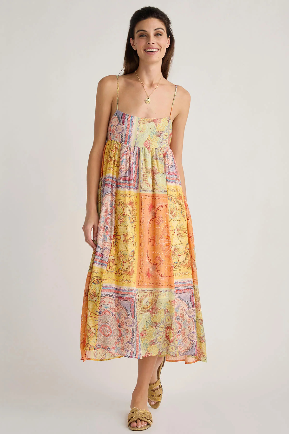 THML Patchwork Maxi Dress | Social Threads