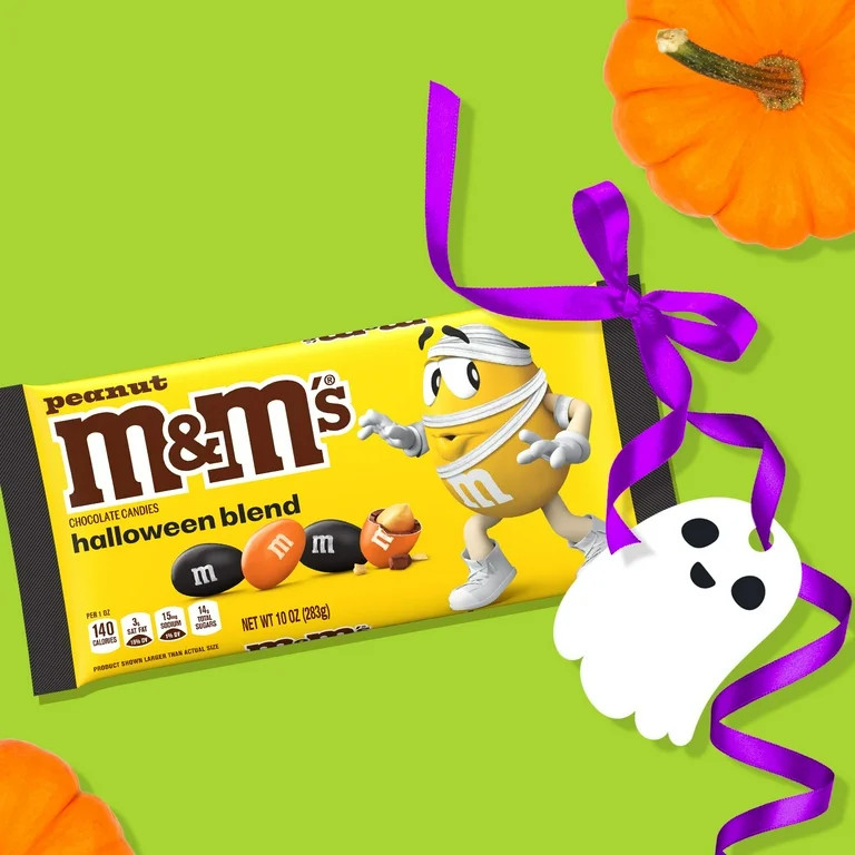 M&M'S Peanut Milk Chocolate Halloween Mix Halloween Chocolate Candy - 10 oz | Walmart (US)