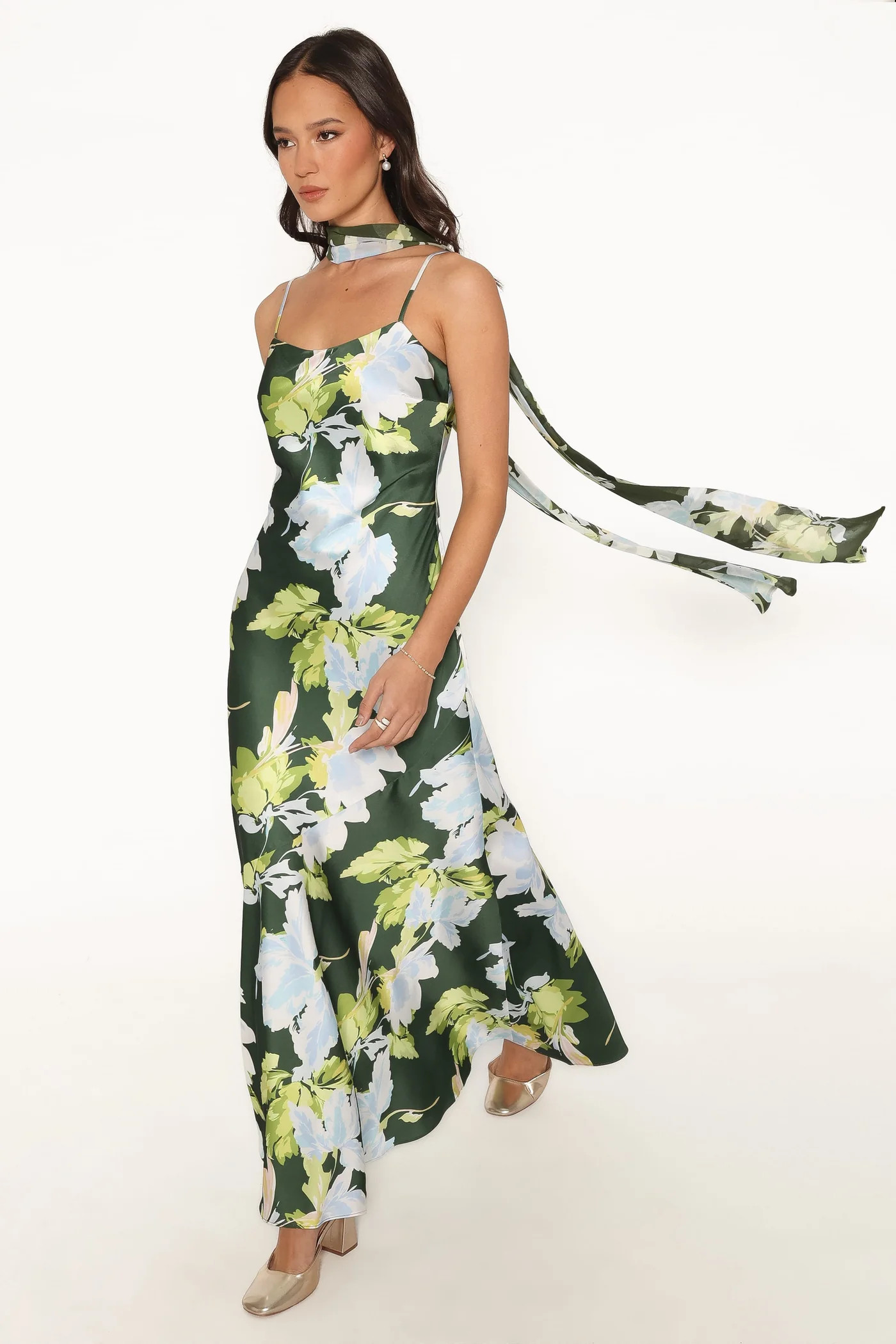 Kinara Maxi Dress - Olive Floral | Petal & Pup (US)