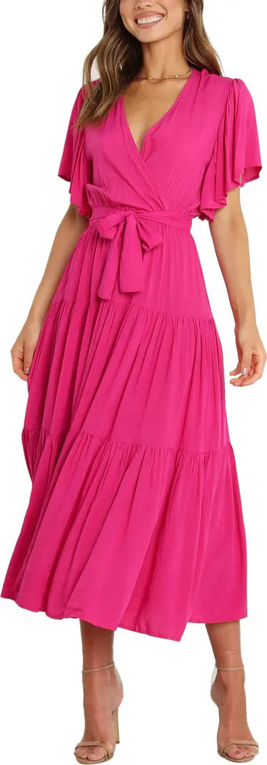 Barker Flutter Sleeve Tiered Dress | Nordstrom