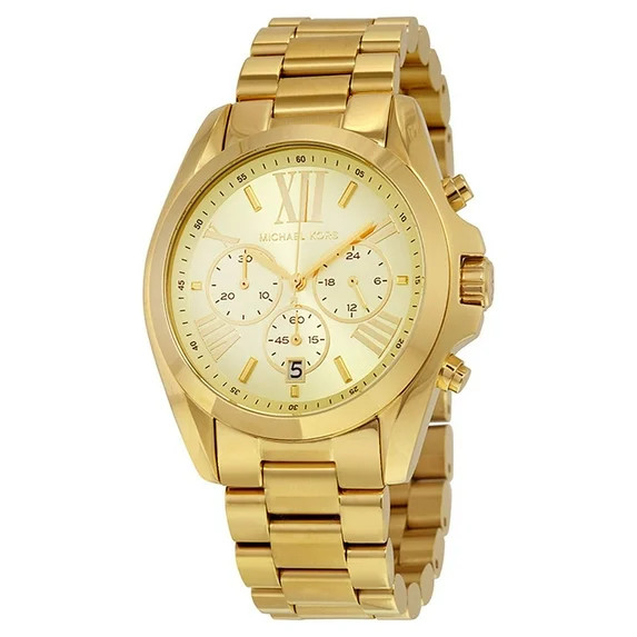 Michael Kors MK5605 Bradshaw Round Adult Metal Male Watch | Walmart (US)