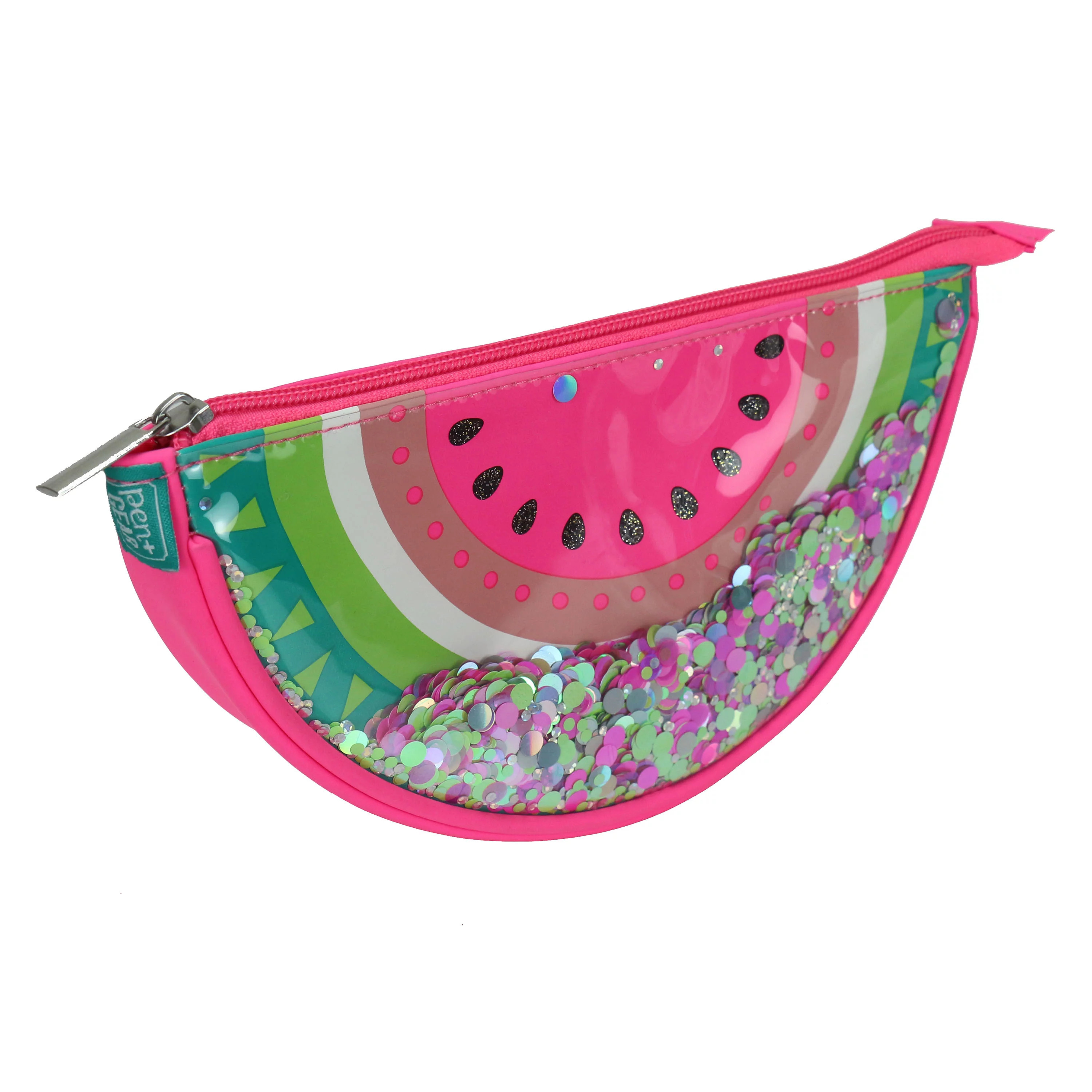 Pen+Gear Watermelon Pencil Pouch with Glitter, Pink Color | Walmart (US)